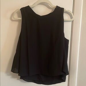 NWT REVOLVE Krisa Flowy Black Sleeveless Blouse